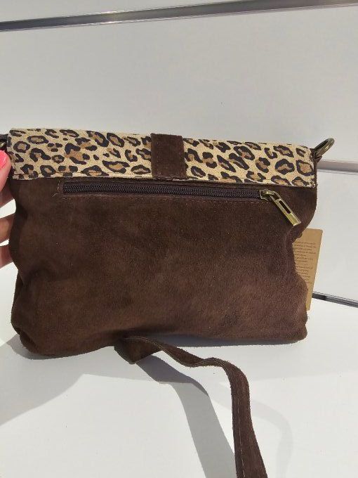 SAC EN CUIR LEOPARD