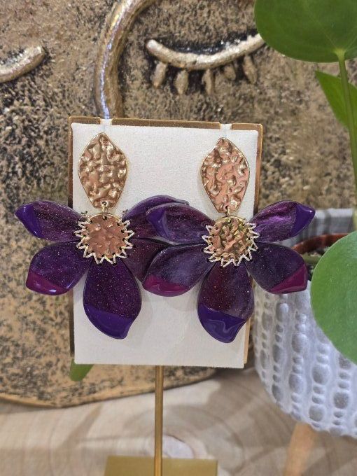 BOUCLES D'OREILLES FLEUR