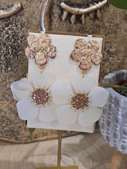 BOUCLES D'OREILLES FLEUR