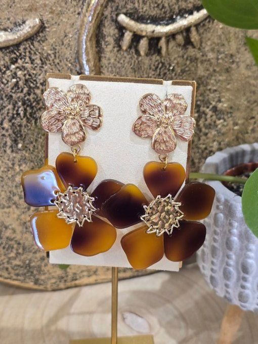 BOUCLES D'OREILLES FLEUR