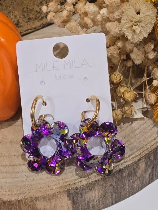 BOUCLES D'OREILLES FLEURS