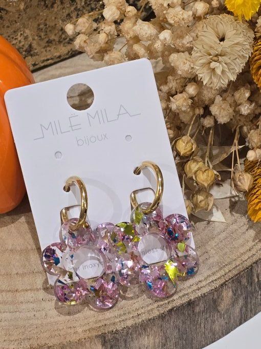 BOUCLES D'OREILLES FLEURS