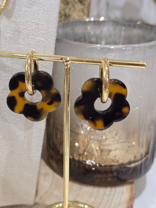 BOUCLES D'OREILLES FLEURS