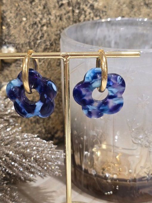 BOUCLES D'OREILLES FLEURS